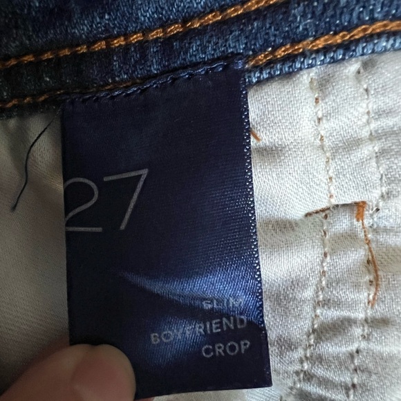Anthropologie Pilcro Embroidered Boyfriend Jean Boho Slim Leg Crop Size 27 - Picture 12 of 15